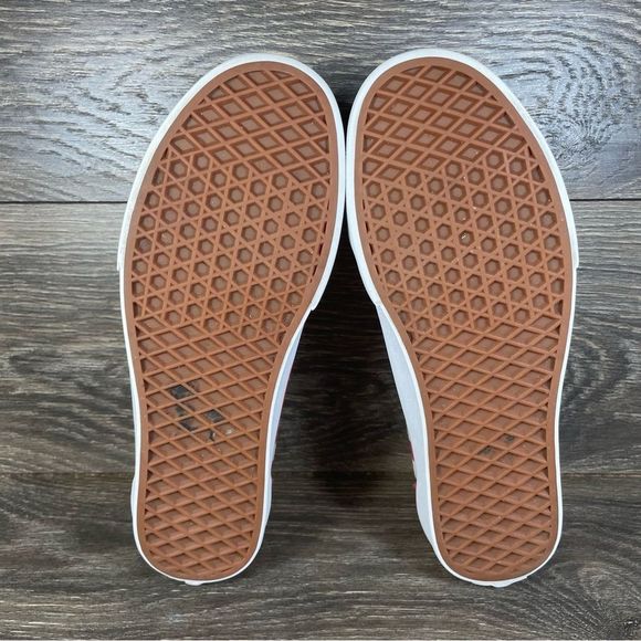 Vans Men's Size 9 Old Skool Red Primary Check Suede Canvas Sneakers Skate Shoes - Picture 7 of 8